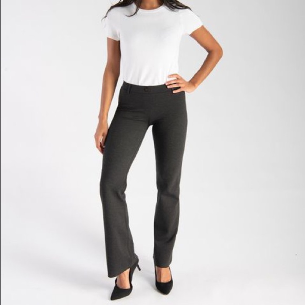 Betabrand Dress Pant Yoga Pants; straight leg